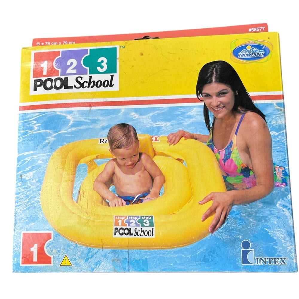 Vintage Unopened Baby Float Intex 1-2-3 Pool School NEW Old Stock The Wet Set